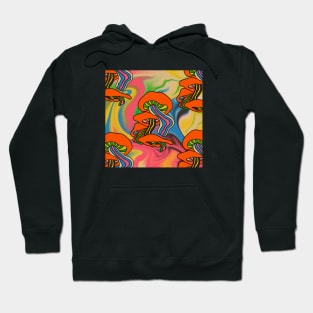 Trippy Mushroom Pattern Hoodie